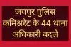 जयपुर पुलिस कमिश्नरेट के 44 थाना अधिकारी बदले