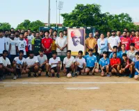 demonstration handball match on the birth anniversary  of skilled sports hanuman Singh /कुशल खेल प्रशासक हनुमान सिंह की जयंती पर प्रदर्शन हैंडबॉल मैच