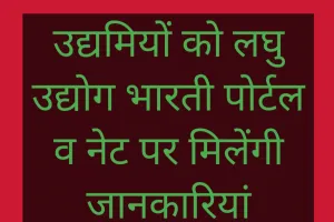 उद्यमियों को लघु उद्योग भारती पोर्टल व नेट पर मिलेंगी जानकारियां