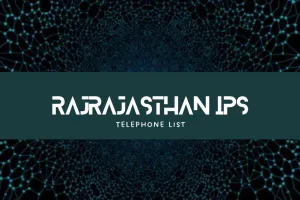 Rajasthan IPS telephone list