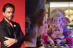 ganpati Bappa visits Shahrukh khans house/  शाहरुख खान के घर पधारे गणपति बप्पा